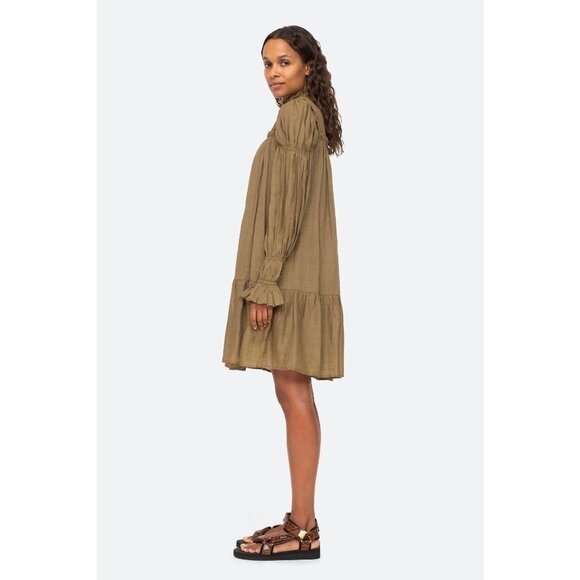 SEA New York Hattie Long Sleeve Boho Dress in Almond originally $365 - Picture 2 of 11